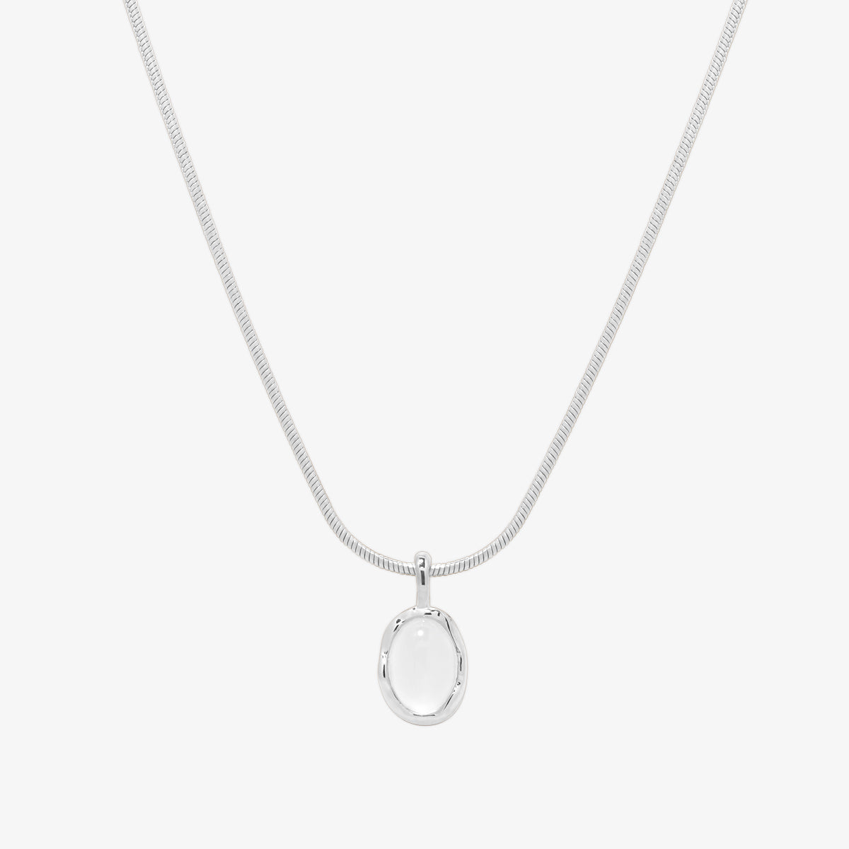 White moonstone necklace-0